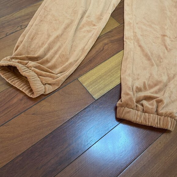 Orange Ribbed Cargo Joggers size Large - Picture 3 of 9